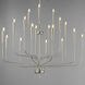 Vela 18 Light 40 inch Satin Nickel Single-Tier Chandelier Ceiling Light
