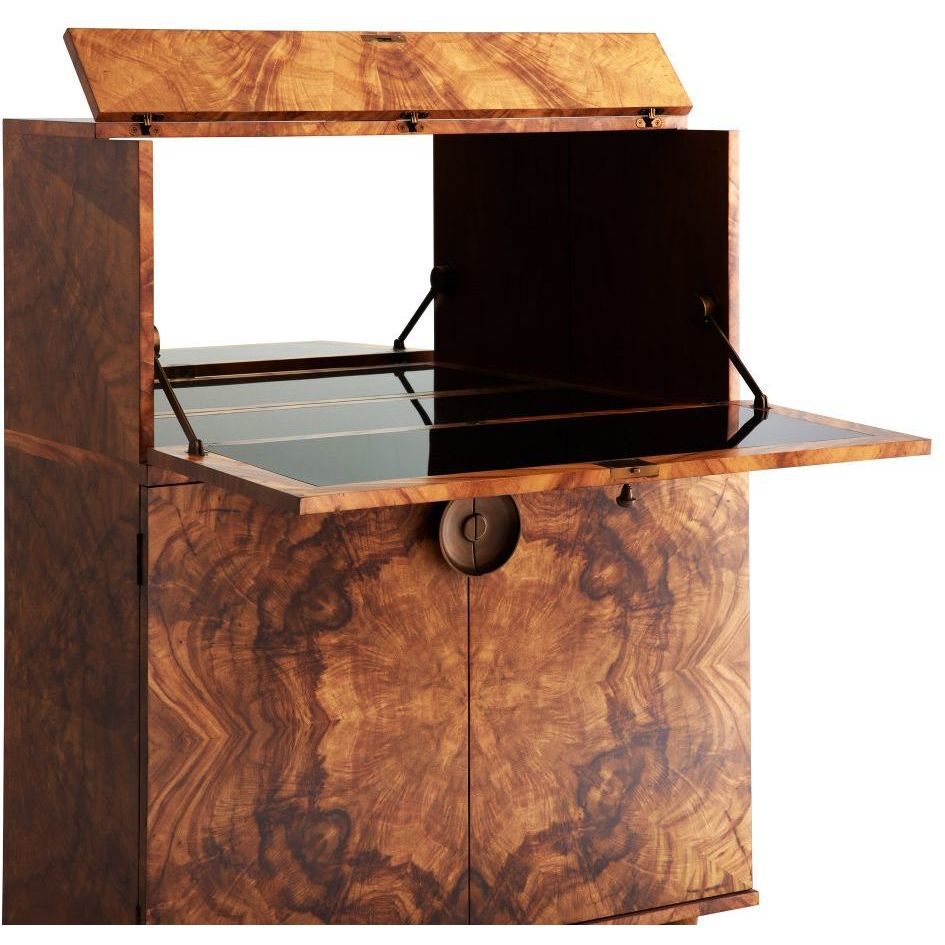 Manhattan 37 inch Toffee Burl Cocktail Cabinet