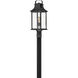 Grant LED 24 inch Textured Black Outdoor Post Mount Lantern