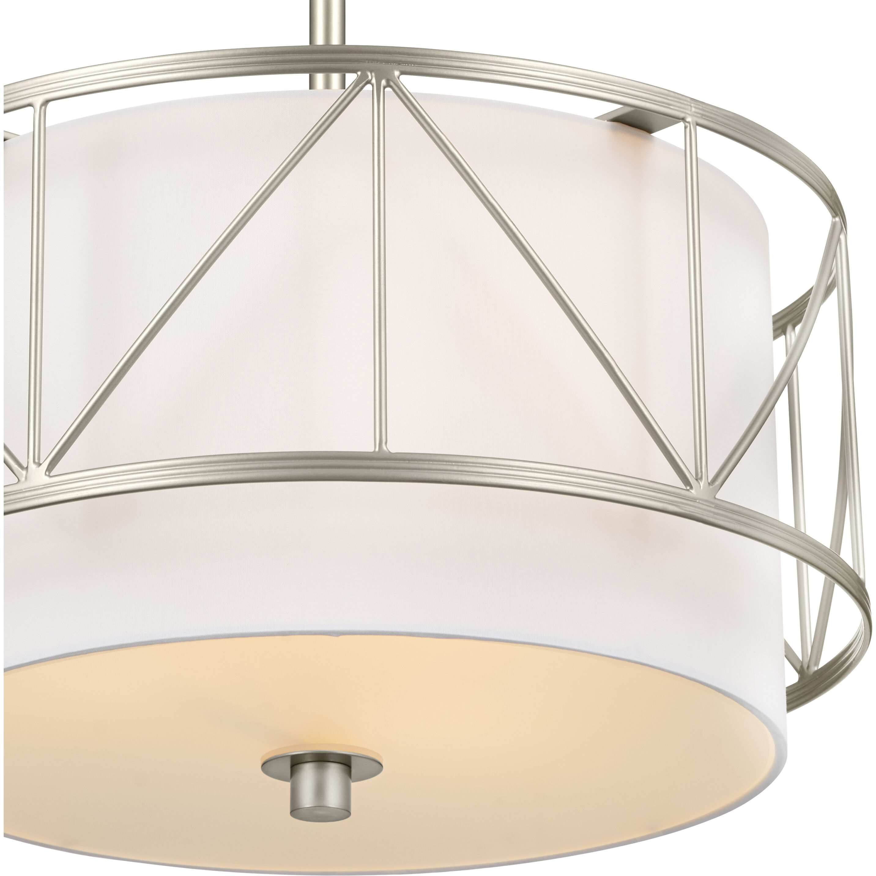 Birkleigh 3 Light 14 inch Satin Nickel Flush Mount Ceiling Light