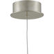 Glace 1 Light 6 inch Painted Silver/Antique Brass Multi-Drop Pendant Ceiling Light
