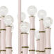 Kane 30 Light 17.75 inch Rose Water with Modern Brass Chandelier Ceiling Light