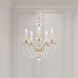 Priscilla 5 Light Heirloom Silver Chandelier Ceiling Light in White Pearl, Adjustable Height