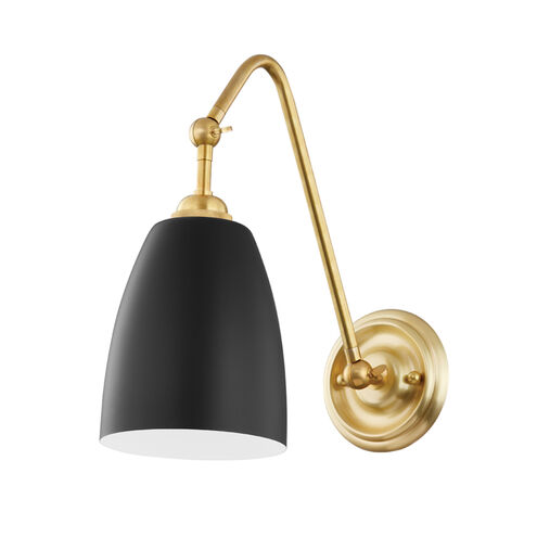 Millwood 1 Light 6 inch Aged Brass / Black Wall Sconce Wall Light