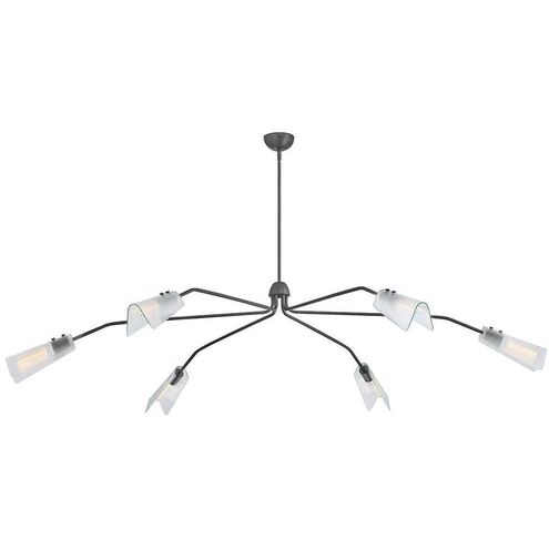 Altman 6 Light 80 inch Gunmetal Chandelier Ceiling Light