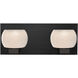 Keno LED 14 inch Black Vanity Light Wall Light