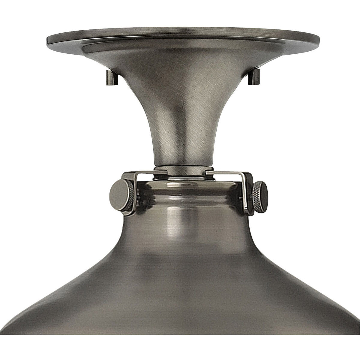 Congress 1 Light 10 inch Antique Nickel Foyer Flush Mount Ceiling Light, Retro Glass