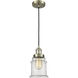 Franklin Restoration Canton 1 Light 6 inch Antique Brass Mini Pendant Ceiling Light in Incandescent, Seedy, Franklin Restoration