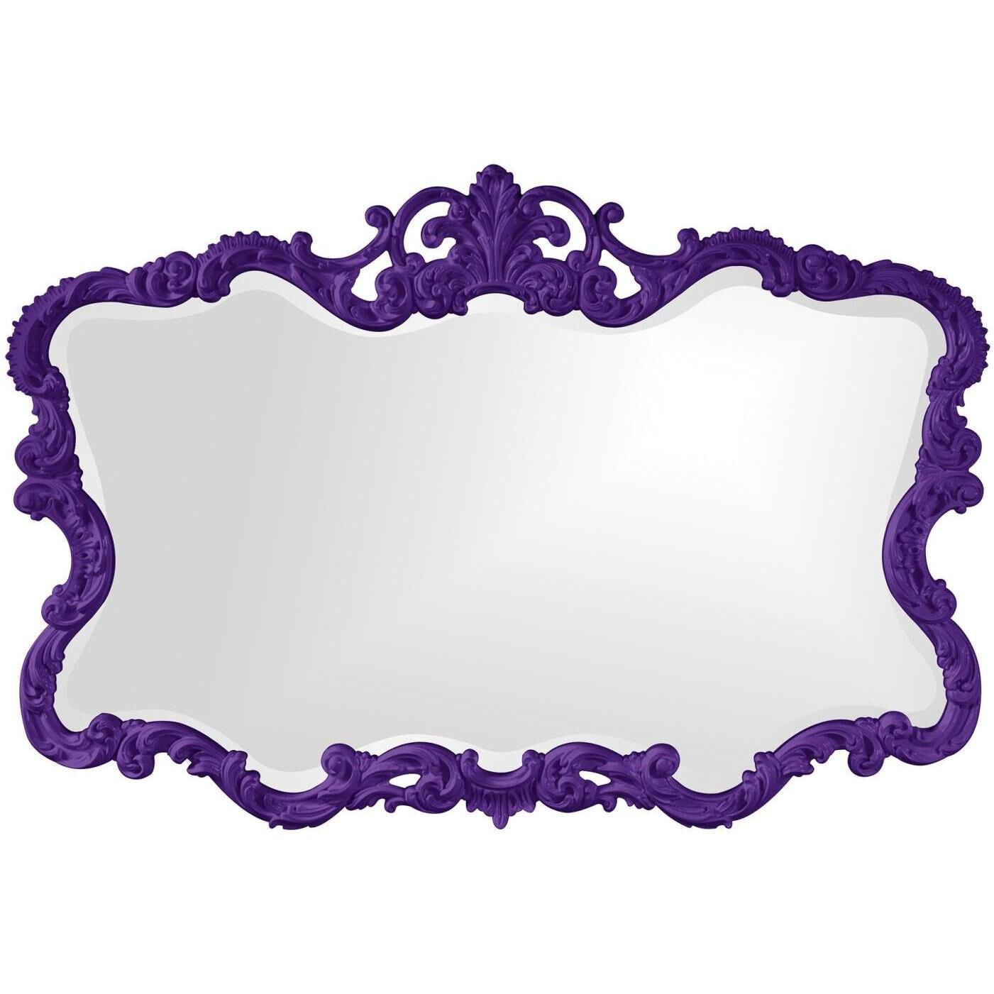 Talida 38 X 27 inch Glossy Royal Purple Wall Mirror