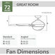 Downtown 72 inch Matte White Outdoor Ceiling Fan