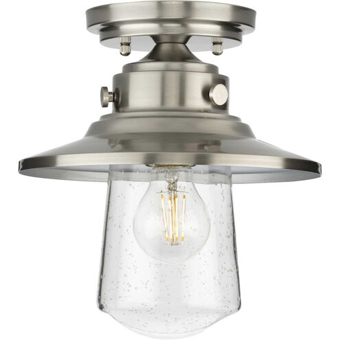 Tremont 1 Light 9 inch Stainless Steel Outdoor Semi Flush Mount