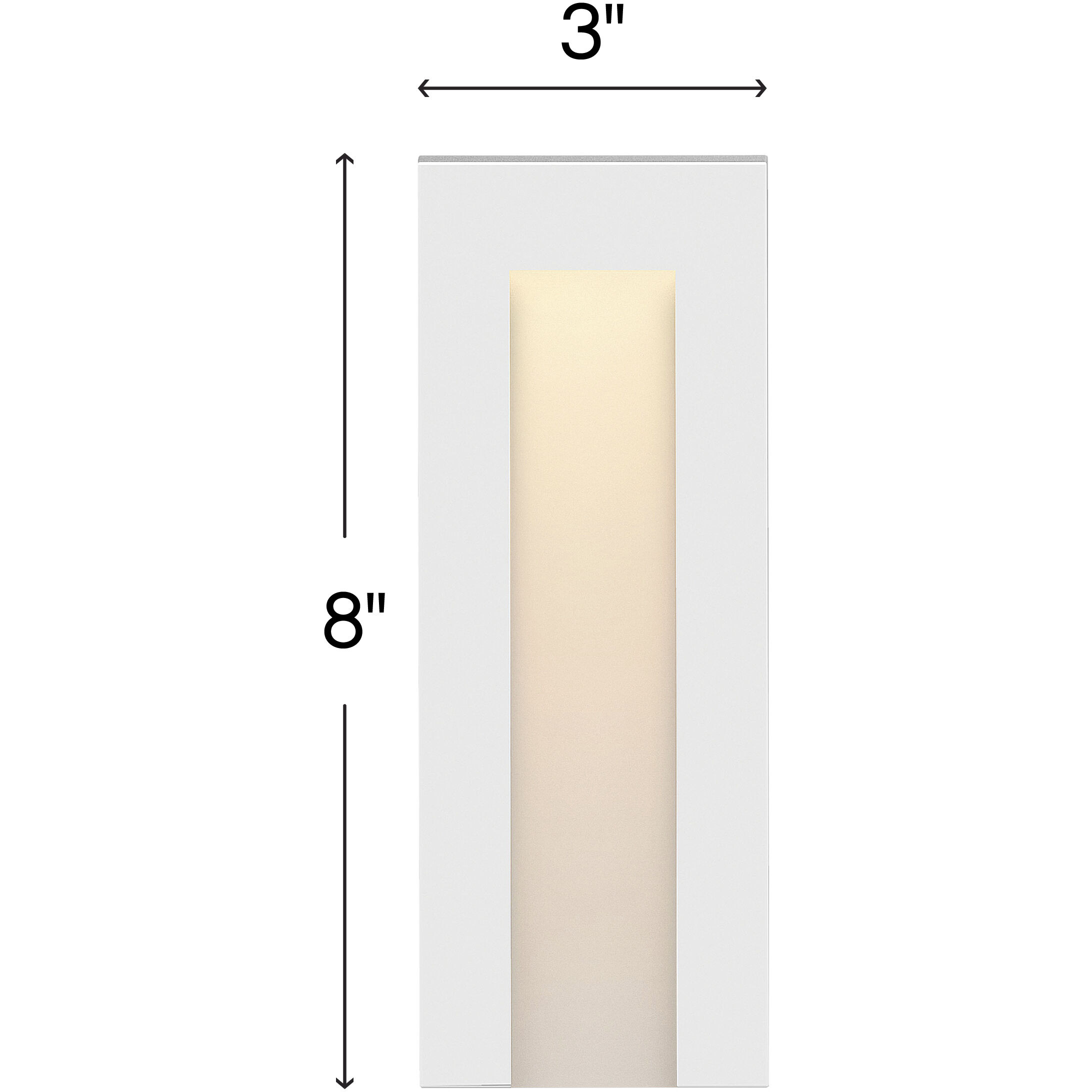 Taper 12v 1.20 watt Satin White Landscape Deck Sconce, Vertical