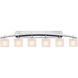 Fusion LED 55.5 inch Brushed Nickel Bath Bar Wall Light in 4200 Lm LED, Square with Flat Rim, Opal Fusion, Archway