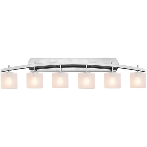 Fusion LED 55.5 inch Brushed Nickel Bath Bar Wall Light in 4200 Lm LED, Square with Flat Rim, Opal Fusion, Archway