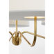 Thomas O'Brien Canto LED 50 inch Hand-Rubbed Antique Brass Four Arm Chandelier Ceiling Light, Extra Large