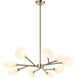 Peony 9 Light 35.13 inch Champagne Gold Pendant Ceiling Light