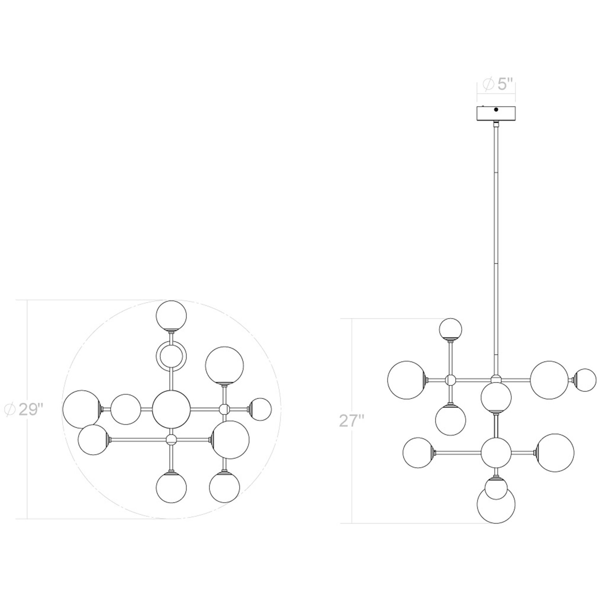 Sabon LED 29 inch Satin Nickel Pendant Ceiling Light