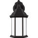 Sevier 1 Light 12.5 inch Black Outdoor Wall Lantern, Small