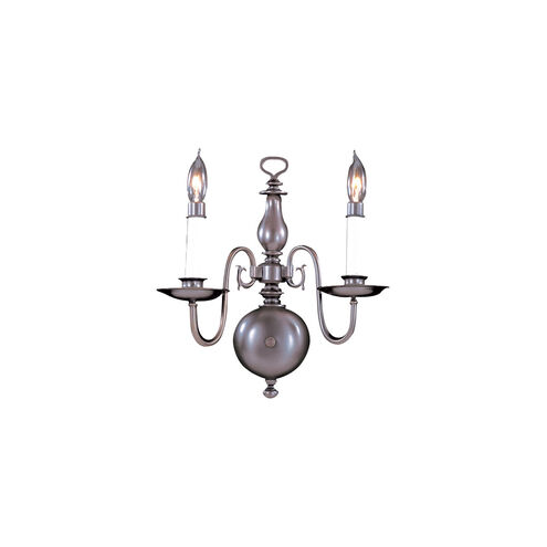 Jamestown 2 Light 13 inch Satin Pewter Sconce Wall Light