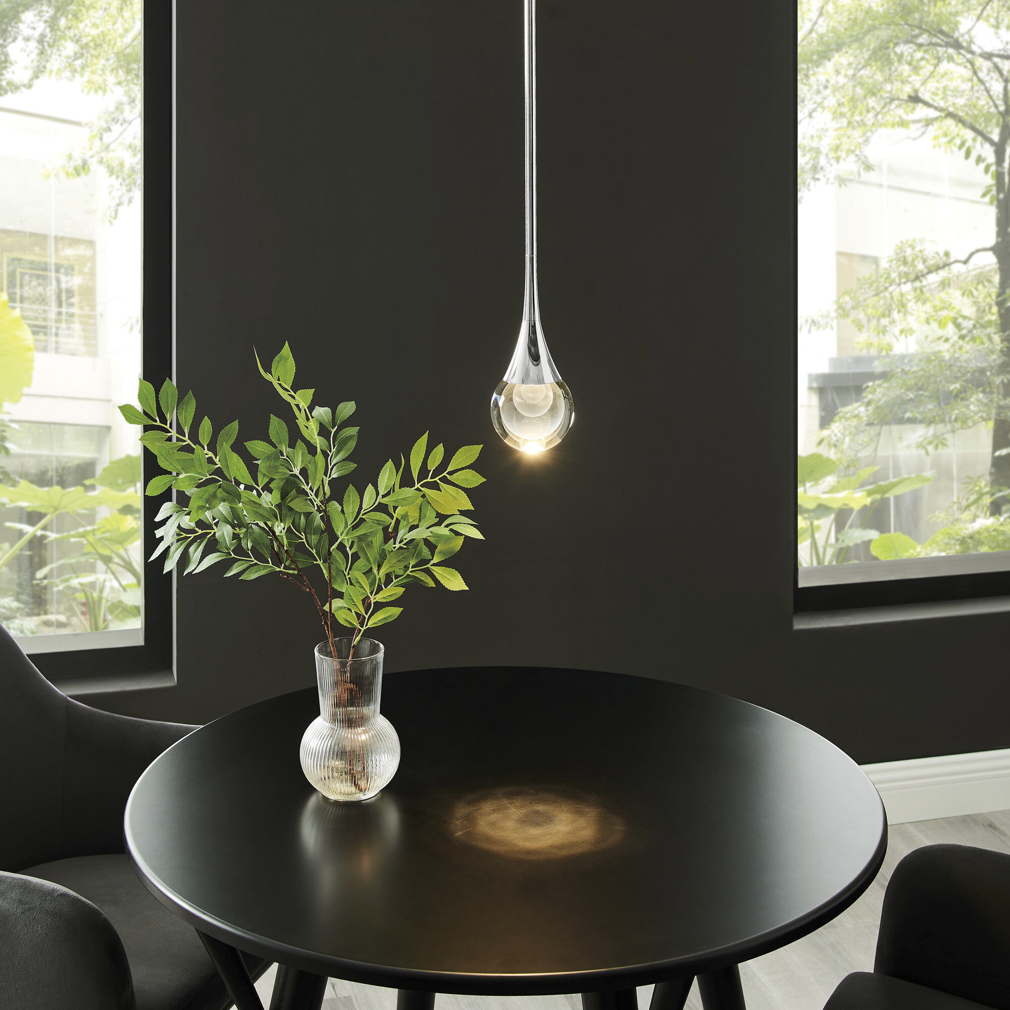 Luna II 1 Light 4.75 inch Nickel Pendant Ceiling Light