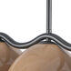 Atlas 7 Light 42.38 inch Black and Peach Linear Pendant Ceiling Light