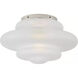 Kelly Wearstler Tableau 1 Light 15 inch Polished Nickel Flush Mount Ceiling Light in Volcanic Glass, Medium