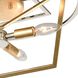 Geosphere 4 Light 18 inch Polished Nickel with Parisian Gold Leaf Semi Flush Mount Ceiling Light