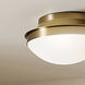 Bretta 2 Light 13.5 inch Brushed Natural Brass Flush Mount Ceiling Light