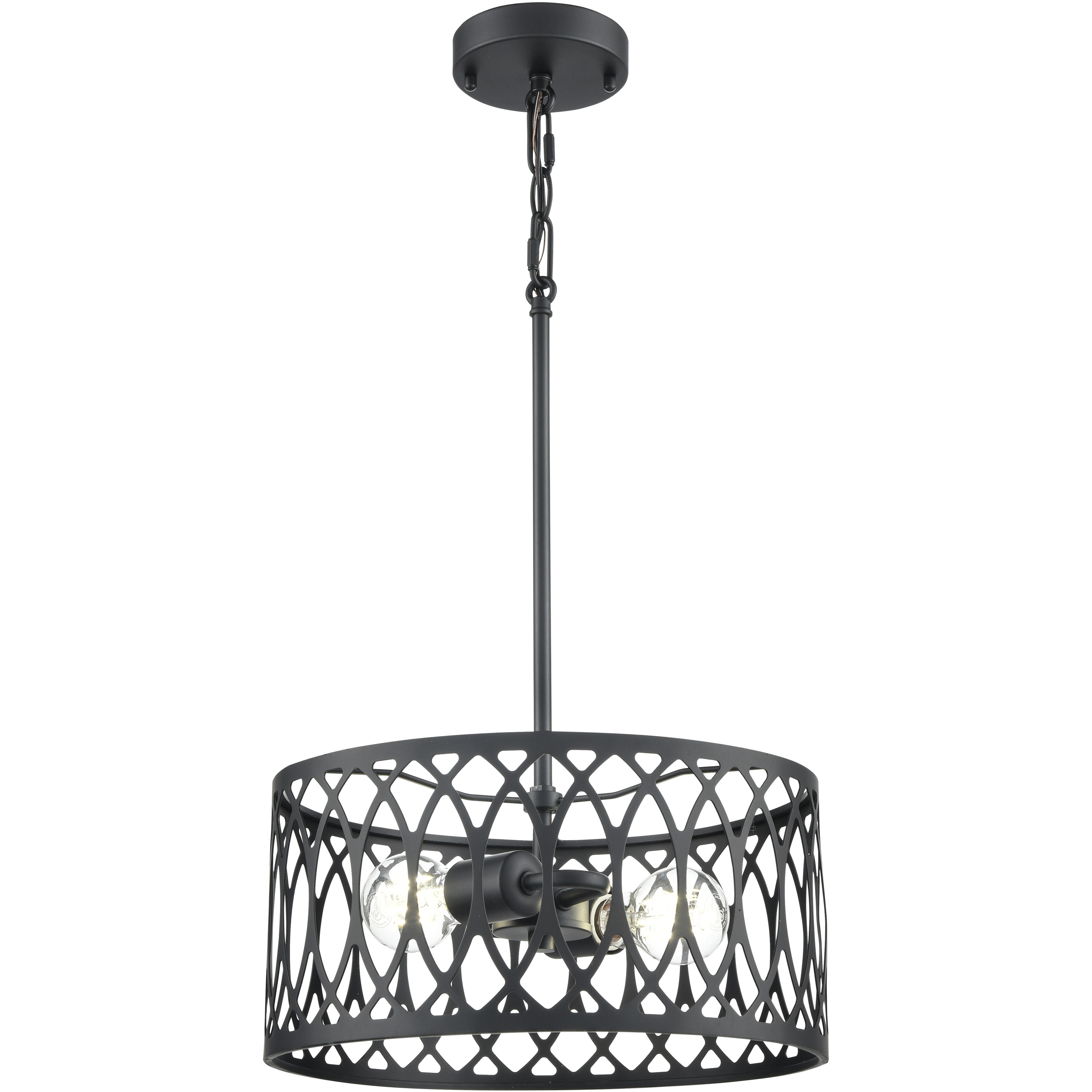 Arelyn 2 Light 13 inch Matte Black Pendant Ceiling Light
