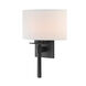 Beacon Hall 1 Light 10.1 inch Black ADA Sconce Wall Light in Natural Anna