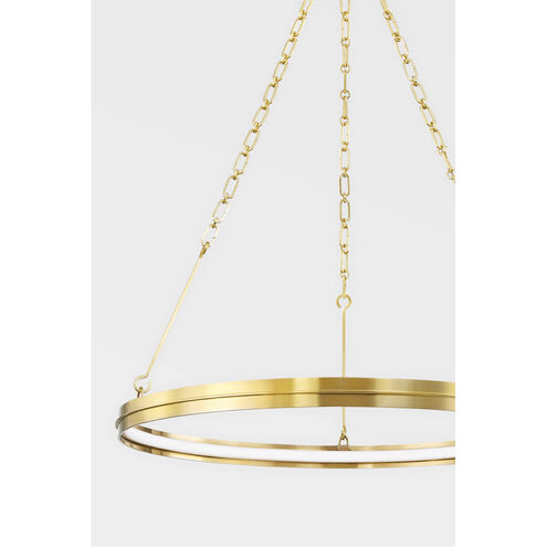 Rosendale LED 28 inch Aged Brass Chandelier Ceiling Light, Small