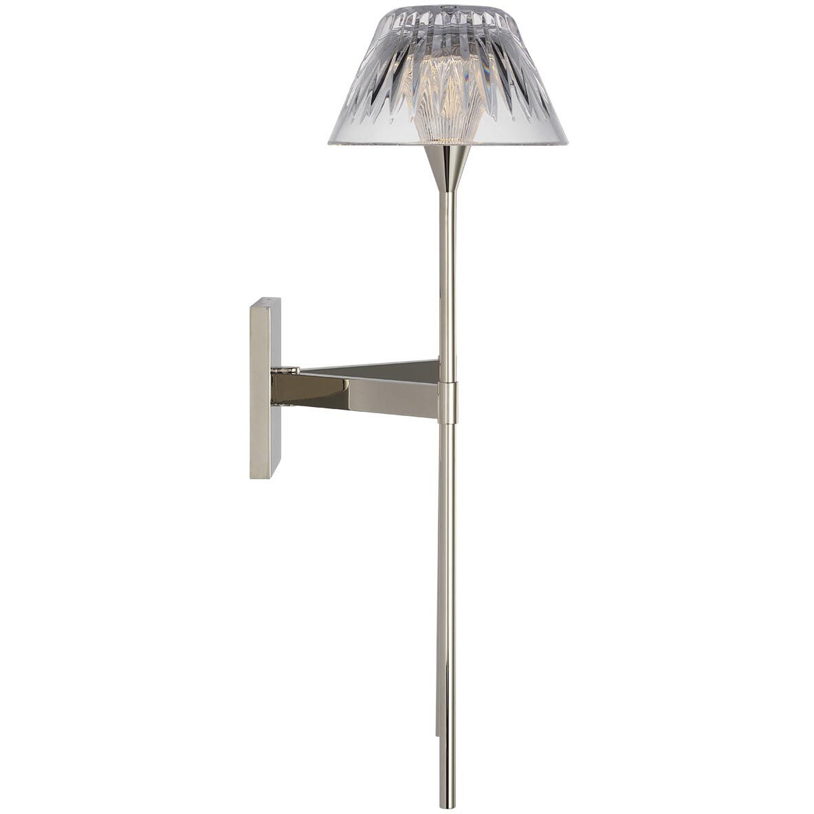 Waterford Blaze Tail Sconce Wall Light in Polished Nickel