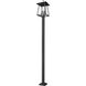 Rainer 5 Light 120 inch Black Outdoor Post Mounted Fixture in G9