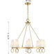 Wilkes 8 Light 36 inch Warm Brass Chandelier Ceiling Light