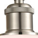 Ballston Orwell LED 8 inch Brushed Satin Nickel Sconce Wall Light in Matte White Glass, Ballston
