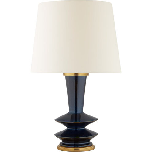 Christopher Spitzmiller Whittaker 30 inch 100 watt Mixed Blue Brown Table Lamp Portable Light, Medium