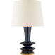 Christopher Spitzmiller Whittaker 30 inch 100 watt Mixed Blue Brown Table Lamp Portable Light, Medium
