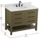 Karson 42 X 34 inch Chestnut Brown Bathroom Vanity Cabinet in Included