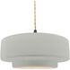 Radiance Collection - Tier Pendant Ceiling Light in Matte Black, Dedicated LED, Beige Twist Cord, Matte White, 14.5W x 5.25H, Form+Finish+Function