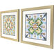 Art Nouveau Tiles I Green and Blue and Pink and Orange Framed Art, Propac