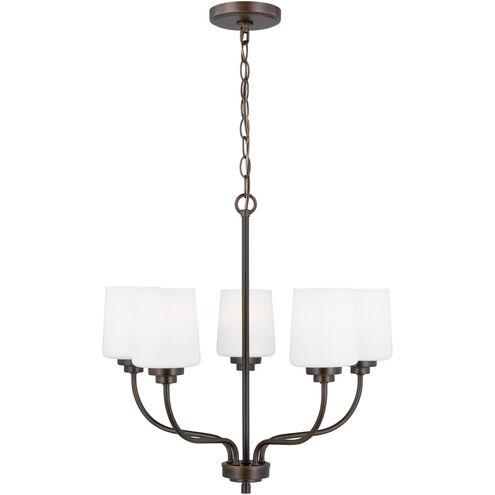Windom 5 Light 20 inch Bronze Chandelier Ceiling Light in Burnt Sienna