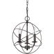 Williamsport 3 Light 13 inch Oil Rubbed Bronze Chandelier Ceiling Light