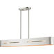 Ravena 4 Light 36 inch Brushed Nickel Linear Chandelier Ceiling Light
