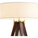 Quattro 31 inch 23 watt Dark Walnut Wood and Weathered Brass Table Lamp Portable Light