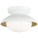 Hatley 1 Light 7.88 inch White Flush Mount Ceiling Light