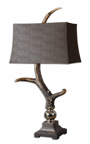 Stag Horn 34.25 inch 100 watt Burnished Bone Ivory Table Lamp Portable Light