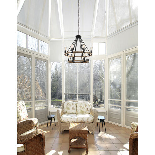 Ganges 14 Light 33 inch Black Up Chandelier Ceiling Light