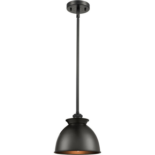 Ballston Adirondack 1 Light 8 inch Antique Brass Pendant Ceiling Light in Incandescent, Matte Black, Ballston