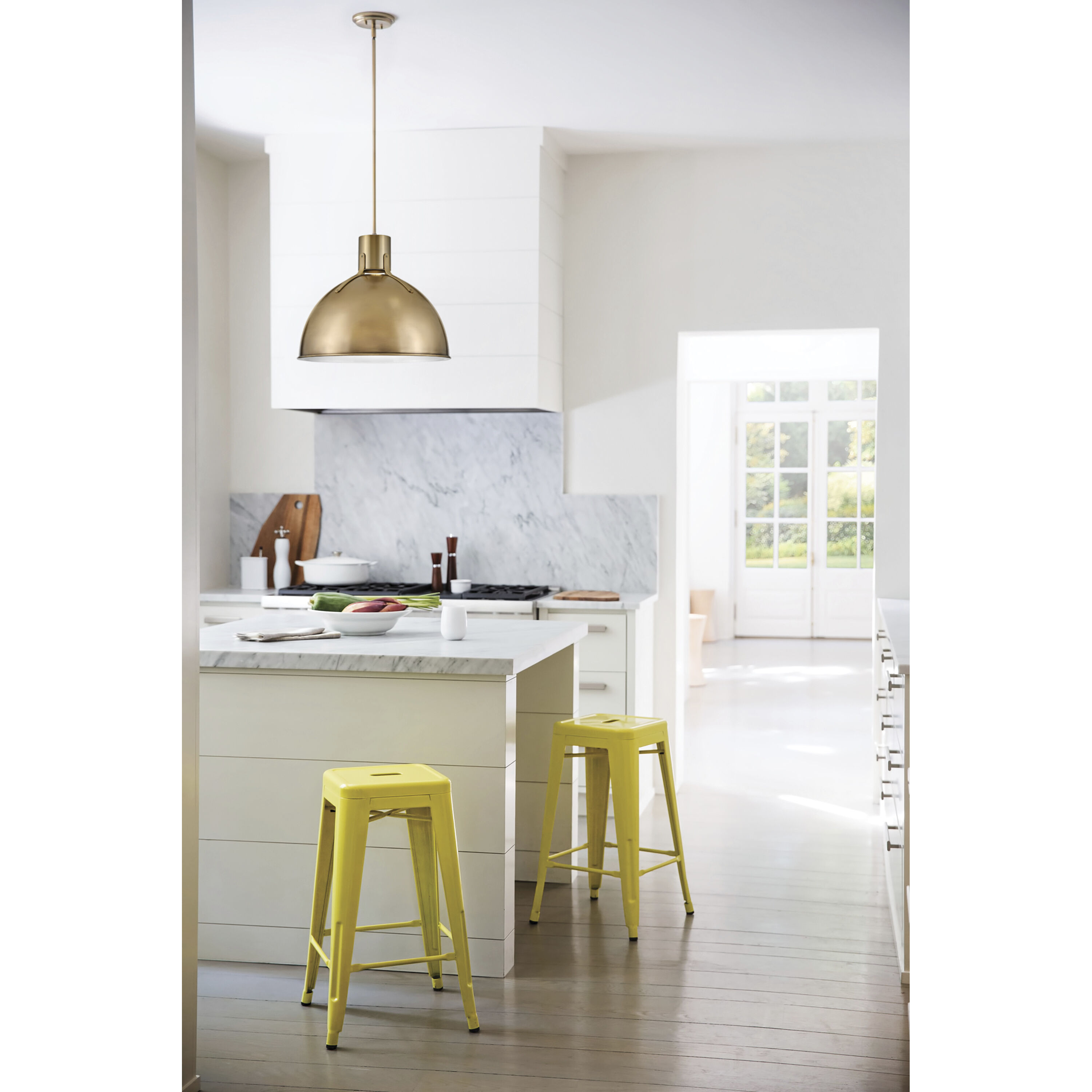 Argo LED 20 inch Heritage Brass Indoor Pendant Ceiling Light