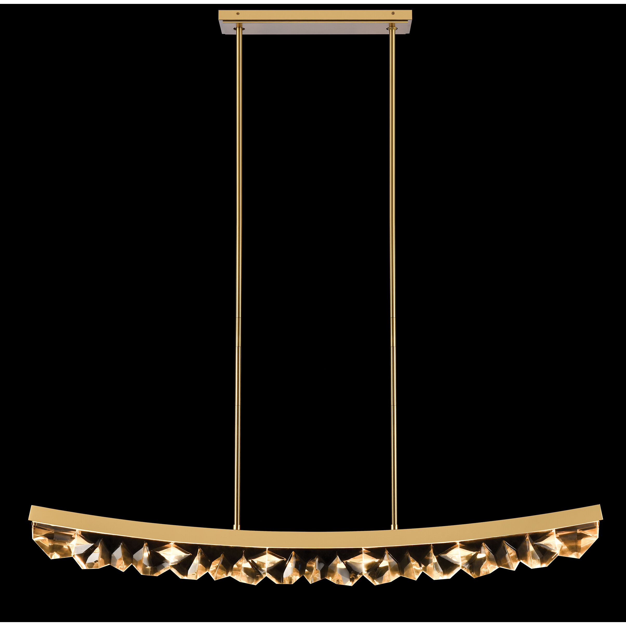 Arcus 1 Light 57.13 inch Aged Brass Linear Pendant Ceiling Light